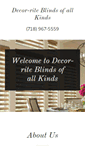 Mobile Screenshot of decor-riteblindsofallkinds.com
